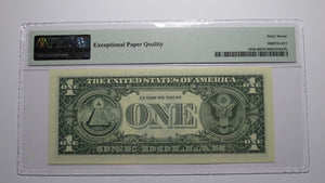 $1 2003 Repeater Serial Number Federal Reserve Currency Bank Note Bill PMG UNC67