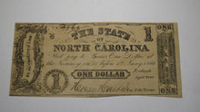 Load image into Gallery viewer, $1 1862 Raleigh North Carolina NC Obsolete Currency Bank Note Bill! State of NC
