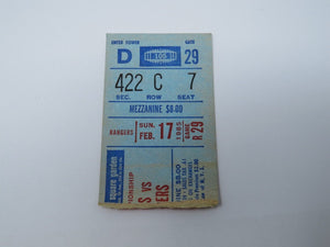 February 17, 1985 New York Rangers V Islanders NHL Hockey Ticket Stub Bossy Goal