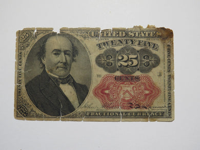 1874 $.25 Fifth Issue Fractional Currency Obsolete Bank Note Bill 5th About Good