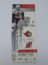 Load image into Gallery viewer, October 13, 2000 Ottawa Senators New Jersey Devils NHL Full Hockey Ticket Mint