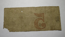 Load image into Gallery viewer, $5 1855 Savannah Georgia GA Obsolete Currency Bank Note Bill! Timber Cutter&#39;s