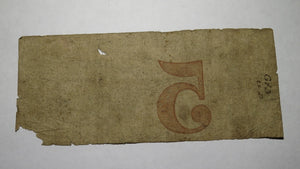 $5 1855 Savannah Georgia GA Obsolete Currency Bank Note Bill! Timber Cutter's
