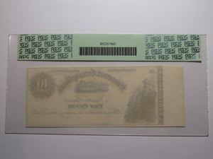 $.10 1862 Somerville New Jersey NJ Obsolete Currency Bank Note Bill Somerset