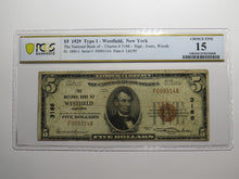 Load image into Gallery viewer, $5 1929 Westfield New York NY National Currency Bank Note Bill Ch #3166 F15 PCGS