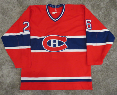1984-85 Mats Naslund Montreal Canadiens NHL Game Used Worn Away Hockey Jersey