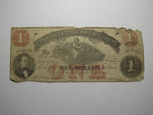 Load image into Gallery viewer, $1 1862 Richmond Virginia VA Obsolete Currency Treasury Bank Note Bill