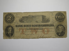 Load image into Gallery viewer, $2 1862 Charleston South Carolina SC Obsolete Currency Bank Note Bill Bank of SC