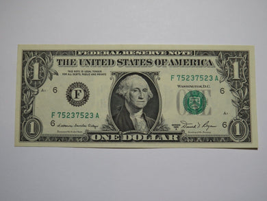 $1 1981 Repeater Serial Number Federal Reserve Currency Bank Note Bill #75237523