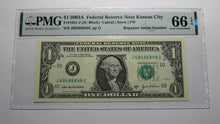 Load image into Gallery viewer, $1 2003 Repeater Serial Number Federal Reserve Currency Bank Note Bill PMG UNC66