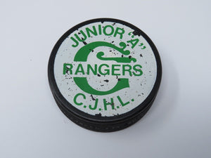 Junior "A" Rangers CJHL Official Game Puck Hockey Team Canada Junior C.J.H.L