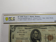 Load image into Gallery viewer, $5 1929 Beloit Kansas KS National Currency Bank Note Bill Ch. #3231 PCGS VF25