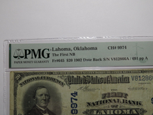 Load image into Gallery viewer, $20 1902 Lahoma Oklahoma OK National Currency Bank Note Bill Ch. #9974 VF25 PMG