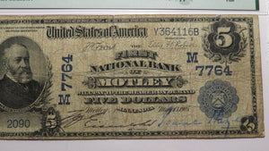 $5 1902 Motley Minnesota MN National Currency Bank Note Bill! Ch. #7764 PMG F12