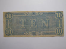 Load image into Gallery viewer, $10 1864 Richmond Virginia VA Confederate Currency Bank Note Bill RARE T68 VF