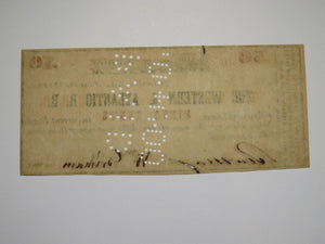 $.50 1862 Atlanta Georgia Obsolete Currency Bank Note Bill Western Atlantic RR