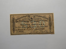 Load image into Gallery viewer, $30 1864 Confederate Bond Coupon Certificate Currency Bank Note Bill UNC