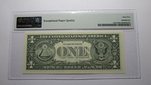 $1 1988 Radar Serial Number Federal Reserve Currency Bank Note Bill PMG UNC65EPQ