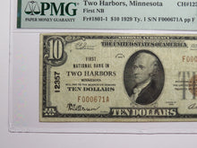 Load image into Gallery viewer, $10 1929 Two Harbors Minnesota National Currency Bank Note Bill #12357 VF20 PMG