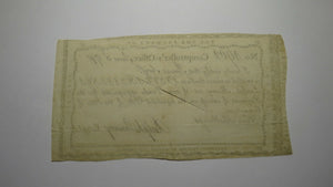 1791 5 Shillings Connecticut Comptroller's Office Colonial Currency Note Pomeroy