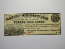 Load image into Gallery viewer, $.25 1862 Middletown Point New Jersey Obsolete Currency Bank Note Bill Keyport
