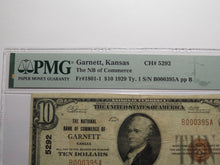 Load image into Gallery viewer, $10 1929 Garnett Kansas KS National Currency Bank Note Bill #5292 VF25EPQ PMG
