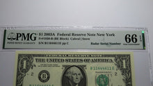 Load image into Gallery viewer, $1 2003 Radar Serial Number Federal Reserve Currency Bank Note Bill PMG UNC66EPQ