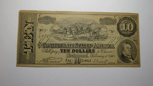 1864 Confederate Currency Facsimile Political Advertising Note Thos McMichael