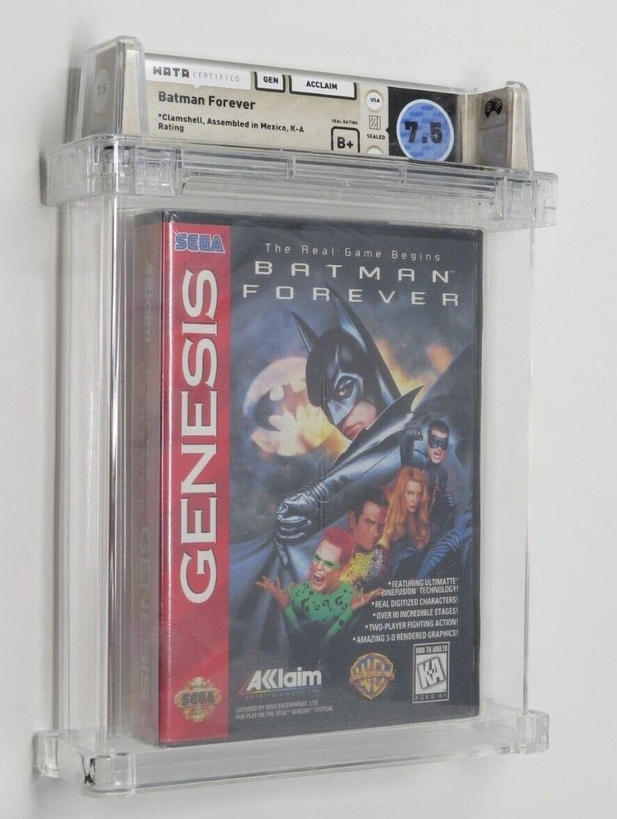 New Batman Forever Sega Genesis Factory Sealed Video Game! Wata Graded 7.5 B+