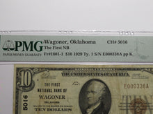 Load image into Gallery viewer, $10 1929 Wagoner Oklahoma OK National Currency Bank Note Bill Ch. #5016 VF20 PMG