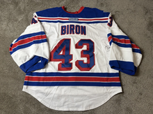 Load image into Gallery viewer, 2011 Martin Biron New York Rangers Sweden Premier Game Used Worn Hockey Jersey
