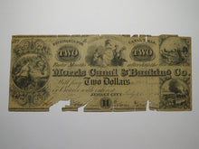 Load image into Gallery viewer, $2 1841 Jersey City New Jersey Obsolete Currency Bank Note Bill Morris Canal