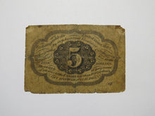 Load image into Gallery viewer, 1863 $.05 First Issue Fractional Currency Obsolete Bank Note Bill 1st Issue!