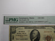Load image into Gallery viewer, $10 1929 Farmington Maine ME National Currency Bank Note Bill Ch. #5861 VF20 PMG