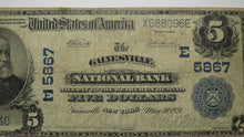 Load image into Gallery viewer, $5 1902 Gainesville New York NY National Currency Bank Note Bill Ch. #5867 RARE