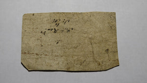 1754 Five Shillings North Carolina NC Colonial Currency Note Bill! 5s! RARE!