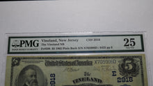 Load image into Gallery viewer, $5 1902 Vineland New Jersey NJ National Currency Bank Note Bill Ch. #2918 VF25!