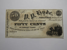 Load image into Gallery viewer, $.50 1852 Jordanville New York Obsolete Currency Bank Note Bill P.P. Hyde UNC+++