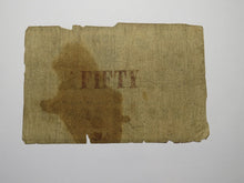 Load image into Gallery viewer, $.50 1862 Charleston South Carolina Obsolete Currency Bank Note State of SC