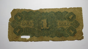 $1 1867 Macon Georgia GA Obsolete Currency Bank Note Bill Macon Brunswick RR Co.