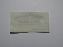 Load image into Gallery viewer, $20 1861 Confederate Bond Coupon Certificate Currency Bank Note Bill UNC