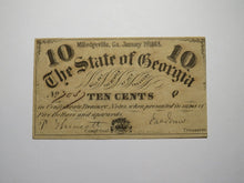 Load image into Gallery viewer, $.10 1863 Milledgeville Georgia GA Obsolete Currency Bank Note Bill! State of GA
