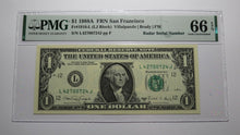 Load image into Gallery viewer, $1 1988 Radar Serial Number Federal Reserve Currency Bank Note Bill PMG UNC66EPQ