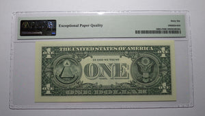 $1 2017 Radar Serial Number Federal Reserve Currency Bank Note Bill PMG UNC66EPQ