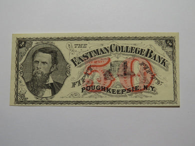 $.50 1870's Poughkeepsie New York Obsolete Currency Note Eastman College