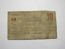 Load image into Gallery viewer, $.10 1861 Augusta Georgia GA Obsolete Currency Bank Note Bill! City Council!
