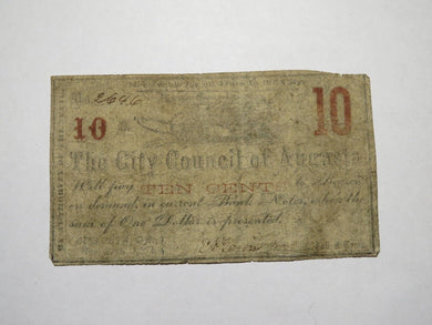 $.10 1861 Augusta Georgia GA Obsolete Currency Bank Note Bill! City Council!