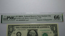 Load image into Gallery viewer, $1 2003 Repeater Serial Number Federal Reserve Currency Bank Note Bill PMG UNC66