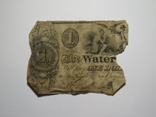 Load image into Gallery viewer, $1 1830's West Troy New York Obsolete Currency Bank Note Bill! Watervliet Bank