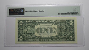 $1 2003 Radar Serial Number Federal Reserve Currency Bank Note Bill PMG UNC67EPQ